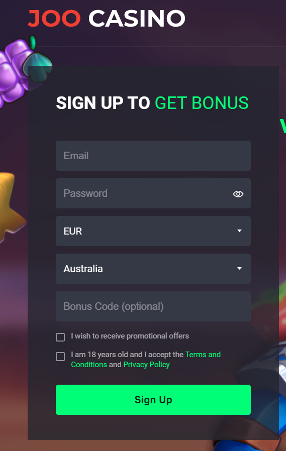 Claim 10 Free Spins - Step 2