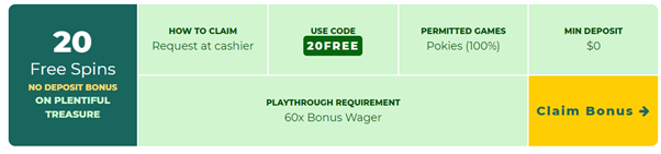 Claim 20 Free Spins - Step 1