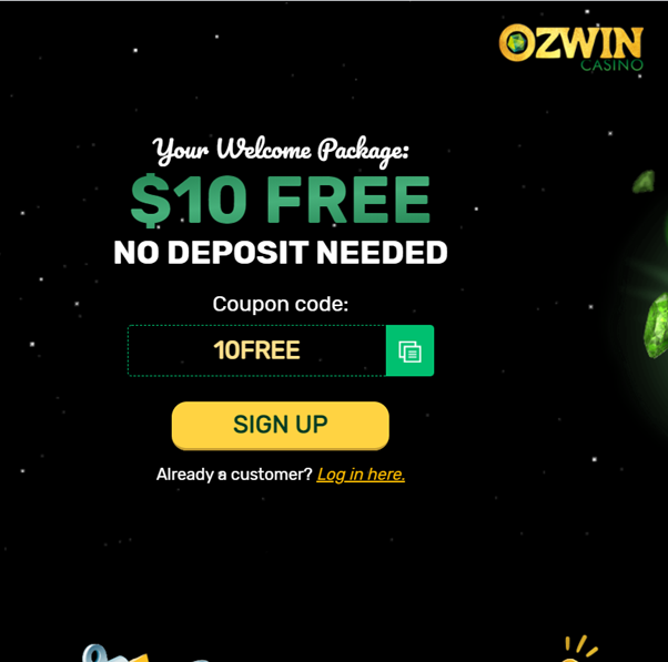 Claim 20 Free Spins - Step 1