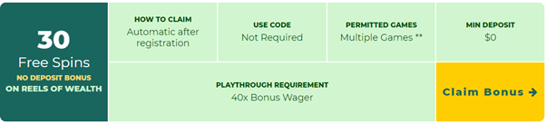 Claim 30 Free Spins - Step 1