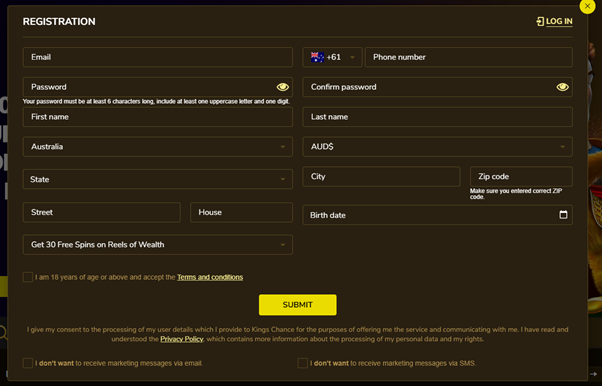 Claim 30 Free Spins - Step 3