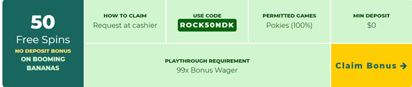 Claim 50 Free Spins - Step 1