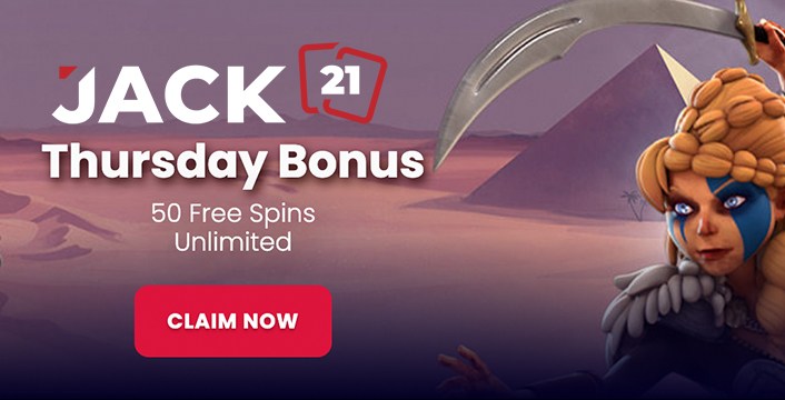 Jack21 Casino Free Spins Thursday