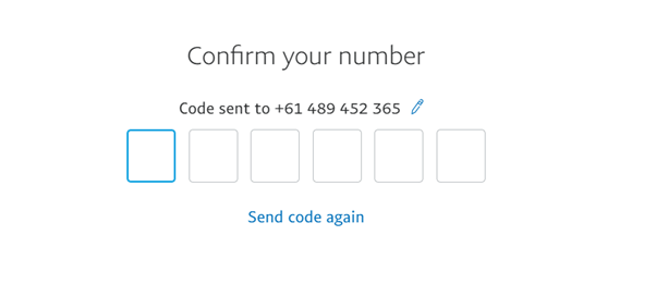 PayPal Sign-up Step 3